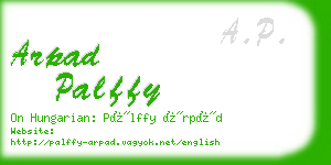 arpad palffy business card